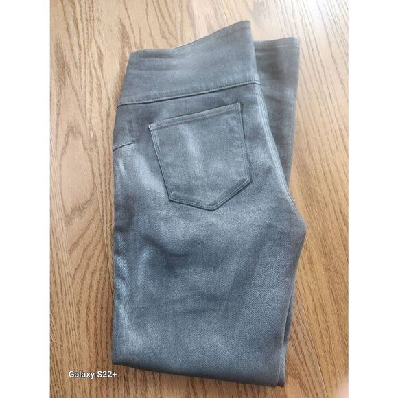 P17  Spanx by Sara Blakely Solace silvery gray super skinny leggings - Picture 1 of 8